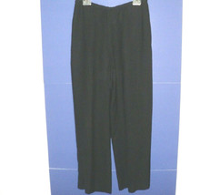 Jaeger Pants Size 10 Casual Black Elastic Waist Lined Rayon, Linen, Nylon Medium - £18.53 GBP