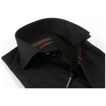 Men Dress Shirts AXXESS Turkey 100% Soft Egyptian Cotton 224-07 Solid Black image 4