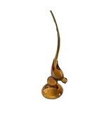 Vntg Viking or Repro Glass Bird Amber MCM Epic Line Long Tail Figurine 1... - $1,253.69 MXN