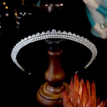 Fashion Bridal Tiara Lengthen Cubic Zirconia Crown Crystal Headband  For... - £62.18 GBP
