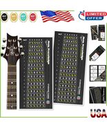 Durable Matte Finish Guitar Note Map Decals with Mini Chord Chart for Al... - $350.61 MXN