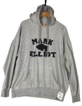 Mark Elliot Hoodie Sweatshirt XL Mens Pullover 80s 90s Spell Out Raised ... - $55.79