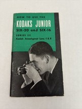 How da Usare Kodaks Junior Six-20 &amp; Six-16 Brochure Manuale Series III - £27.44 GBP