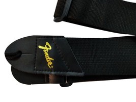 Fender Polyester Guitar Strap with Gold Foil Logo Leather Ends, 2&quot; Wide - $15.99