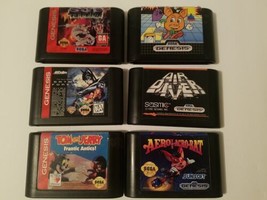 Lot of 6 Authentic Sega Genesis Video Games, Aero Batman Zoom! Tom &amp; Jer... - £42.88 GBP