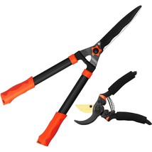 Garden Hedge Shears For Trimming And Shaping Borders, 2Pcs Bush Clippers With Wa - £38.36 GBP