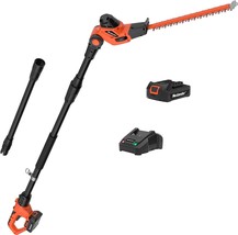 With An Extension Pole, The Maxlander Hedge Trimmer Boasts An 18-Inch Cordless - £132.84 GBP