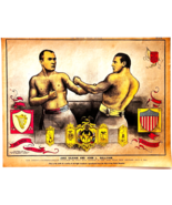1950 Jake Kilrain John Sullivan Boxing Police Gazette Plate Print Sports... - €29,95 EUR
