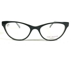 Ted Baker Eyeglasses Frames B719 BLK Black Milky White Cat Eye 52-18-135 - £52.14 GBP