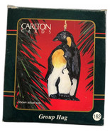 CARLTON CARDS Group Hug PENGUIN ORNAMENT IN ORIGINAL BOX #162 - £11.82 GBP