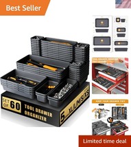 Customizable Tool Organization Tray - 60 Packs in 5 Sizes for Every Stor... - $40.50
