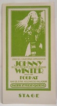 JOHNNY WINTER / FOGHAT - VINTAGE ORIGINAL REAL 1970&#39;s CLOTH BACKSTAGE PASS - $27.34 CAD