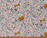Cotton Math Scientific Calculations Equations Fabric Print by the Yard D... - £9.55 GBP