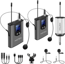 Hotec Wireless System For Live Performances With Two Headset Microphones, - £70.23 GBP