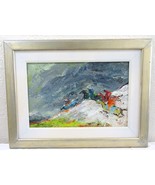 Signed and Framed Ken Nishi 1991 Abstract Oil Painting Titled Winter Riders - €1.705,01 EUR