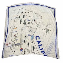 Old Navy California Map Wall Art Hanging Lightweight Decor Blue White State - £19.46 GBP