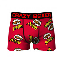 Crazy Boxers Pringles Logo All Over Boxer Briefs Red - £15.97 GBP