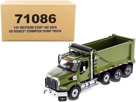 Western Star 49X SBFA OX Bodies Stampede Dump Truck Olive Green Metallic &quot;Trans - £86.38 GBP