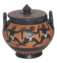 Olympic Games Runners Ancient Greek Bizoutieres Vase Museum Replica Reproduction - £139.35 GBP
