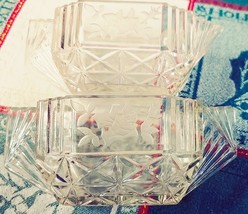 Art Deco style Etched Pressed glass Sugar Bowl and Creamer Set 30's-40's image 4