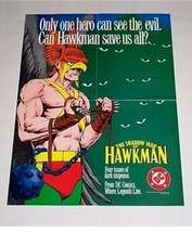 1984 Hawkman 22x16 promo poster! Rare vintage original DC Comics pin-up ... - £26.38 GBP