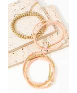 Gold Chain and Beaded Stretch Bracelet Set - $4.58