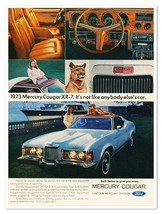Print Ad &#39;73 Mercury Cougar XR-7 Vintage 1972 Car Advertisement - $9.70