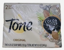 (1) Tone Original Cocoa Butter &amp; Vit E Bath Bar Soaps 2-Pack 8.5oz Disco... - £39.30 GBP
