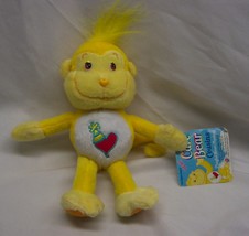 Care Bear Cousins Yellow Playful Heart Monkey 8&quot; Plush Stuffed Animal Toy - £12.85 GBP