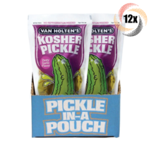 Full Box 12x Pouches Van Holten&#39;s Kosher Garlic Dill Pickle In-A Pouch |... - $29.17