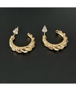Golden Semi-Hoop Earrings S11, New! - $13.58