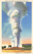 Wyoming Yellowstone National Park Giant Gryser Postcard Linen L5 - £5.08 GBP