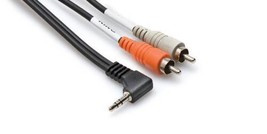 Hosa CMR-206R Right-angle 3.5 mm TRS to Dual RCA - $10.99