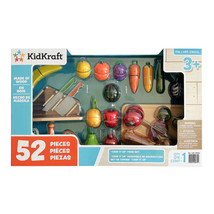 Kidkraft Kids Play Kitchen Food Cooking Prep Pretend Grocery Wooden Toys 52 Pcs - £56.29 GBP