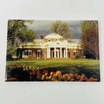 Vintage Home Of Thomas Jefferson Photo Fridge Magnet 3” x 2” Virginia So... - £9.98 GBP