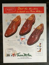 Vintage 1951 Thom McAn Men&#39;s Dress Shoes Full Page Original Ad 721 - £5.21 GBP