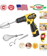 Compact 3-Piece Stainless Steel Mixer Set for Cordless Drills - Dishwash... - $34.53 CAD