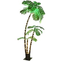 Lighted Palm Tree 6&#39; 3.3&#39; 2&#39; Bar Outdoor Christmas Decorations Decor, Light Up L - £136.30 GBP