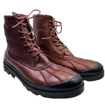 Polo Ralph Lauren Udel Mens Leather Duck Boots Brown  sz 14D 14 D Work Boot Rain - $62.99