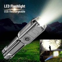 Telescopic Zoom Super Bright Flashlight USB Rechargeable Portable Compac... - £5.87 GBP