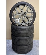 Chrome 24&quot; Snowflake Wheels H/T Tires Chevy Silverado Tahoe GMC Sierra Y... - $3,474.52 CAD