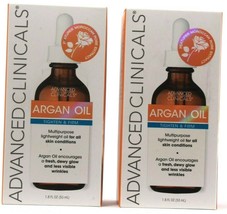 2 Count Advanced Clinicals Tighten & Firm  Argan Body Oil 1.8Fl oz Lot 07291A