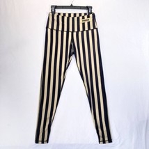 Zoozat Purdue Stripes Training Tights Womens Size 6 Medium Black Gold Pants - $28.30