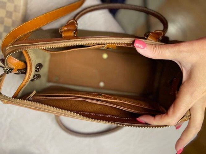 Vintage Dooney & Bourke Tan All-Weather Leather Crossbody Bag Item image 6