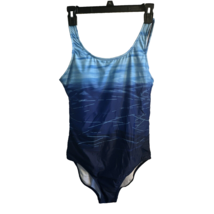 Blue Women Criss Cross Back Pack Swimsuit Size Meduim Bathing Suit - $18.65