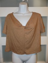 Shein Brown Colored SS Crop Top Size M Women&#39;s NWOT - $23.20 CAD