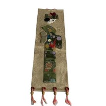 Vintage Japanese asian geisha doll Wall Hanging Scroll tapestry Decor - £35.02 GBP