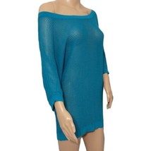 Express Sheer Mesh Top S Vintage Open Knit Y2K Oversized Dolman Sleeves Pullover - £15.56 GBP