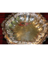 Large Silver Plated Highly Decorated Fruit Bowl 9&quot; Across Heavy - $99.00