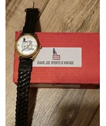 Vintage 1992 Tampa Bay Lightning Sun Time Watch Leather Strap NHL - $29.60